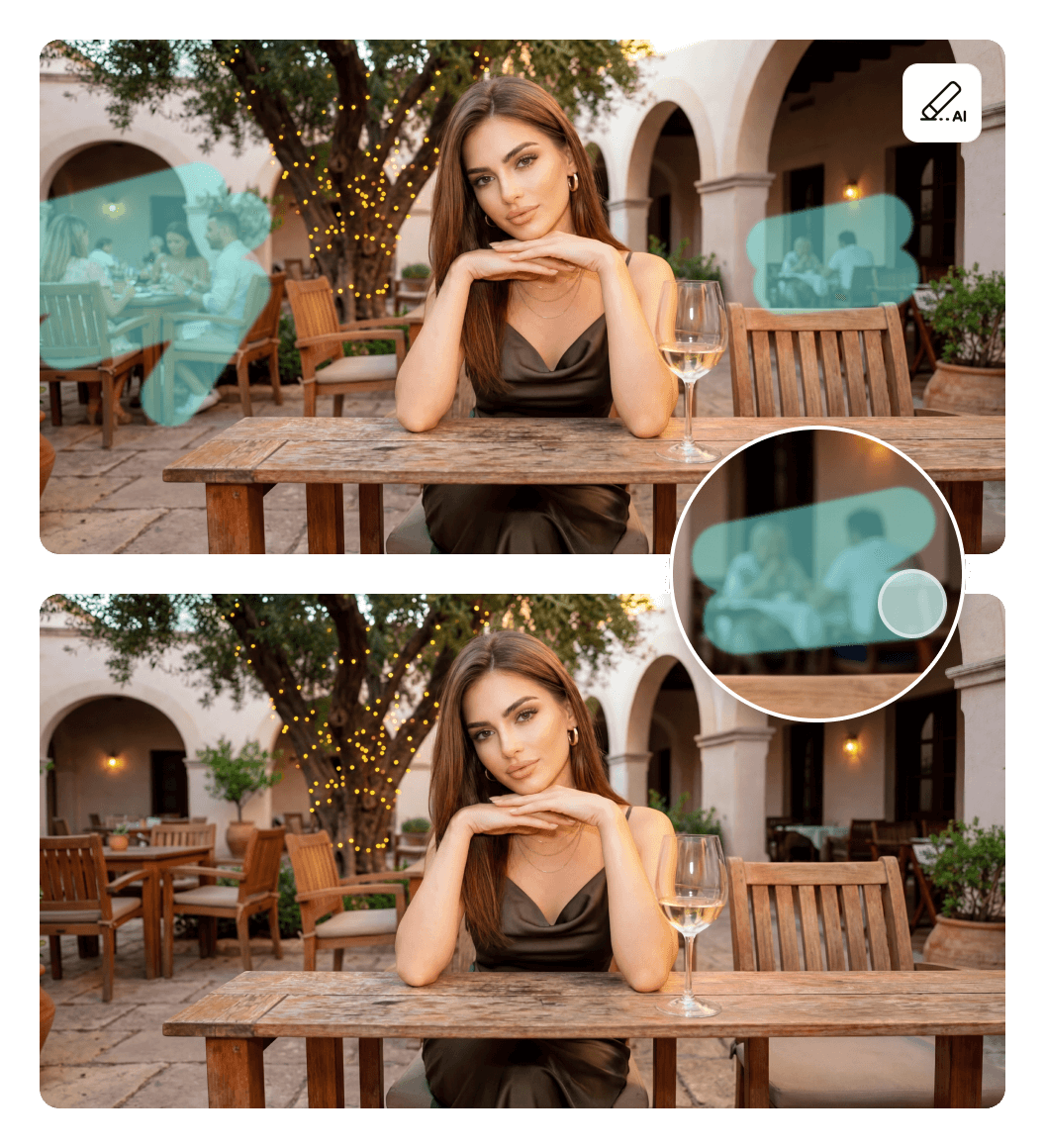 "Gomme photo effacer un objet d'une photo"