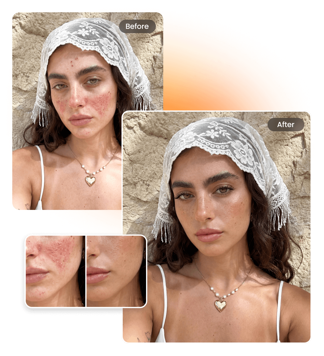 Ретушь фотографий Photo Retouch онлайн - ИИ-ретушь фото