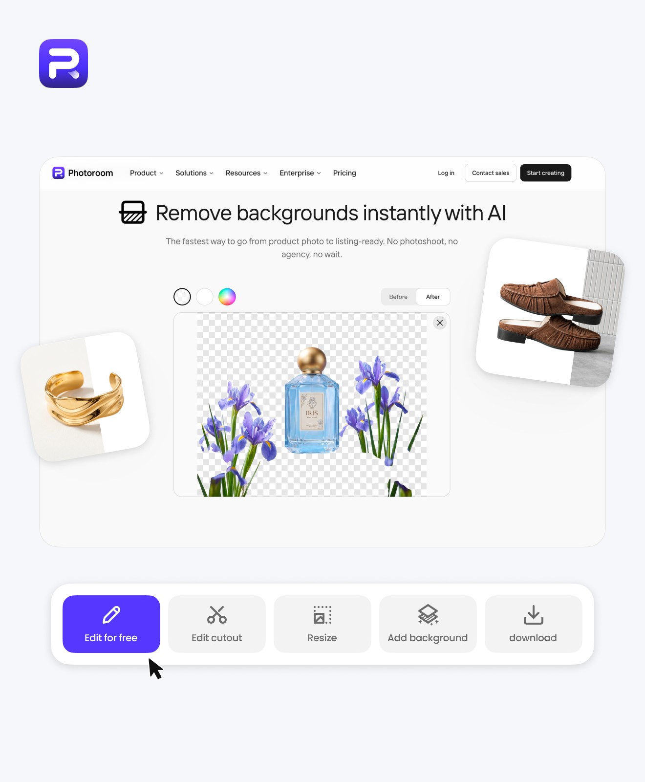 Photoroom: la mejor para comercio electrónico y fotos de producto