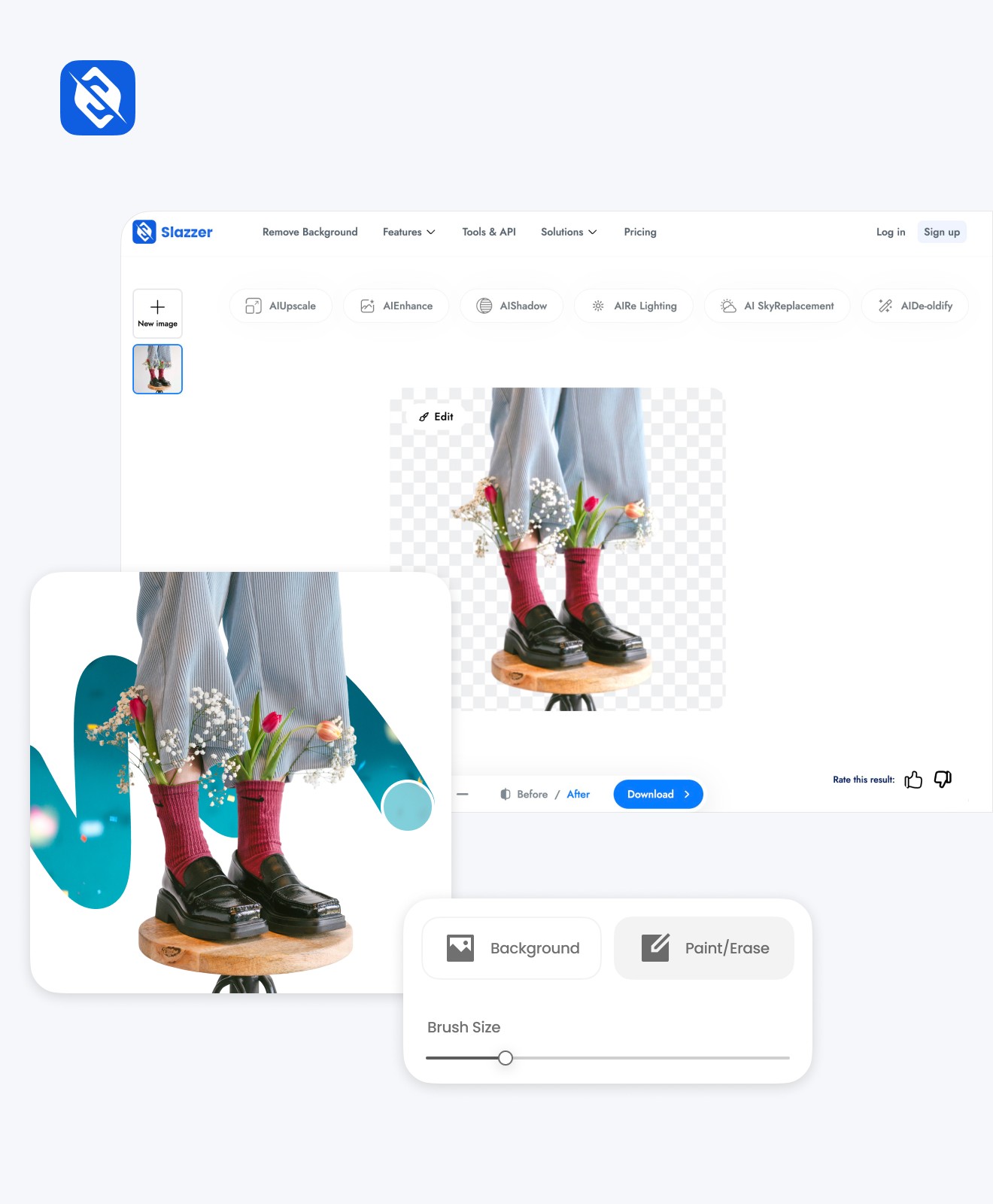 Slazzer: la mejor para eliminación de fondo y acceso a la API