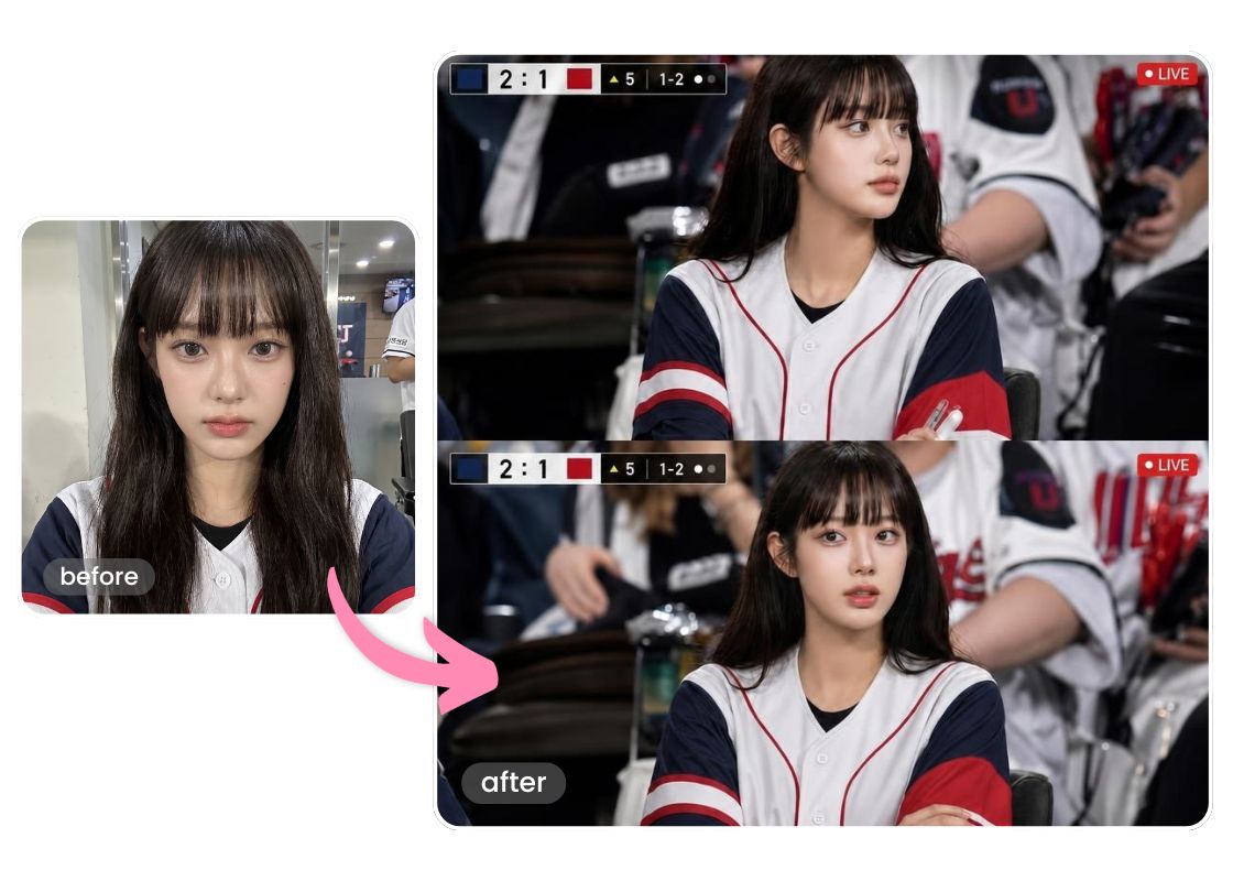 BeautyPlus AI Baseball Sports Cam Generator